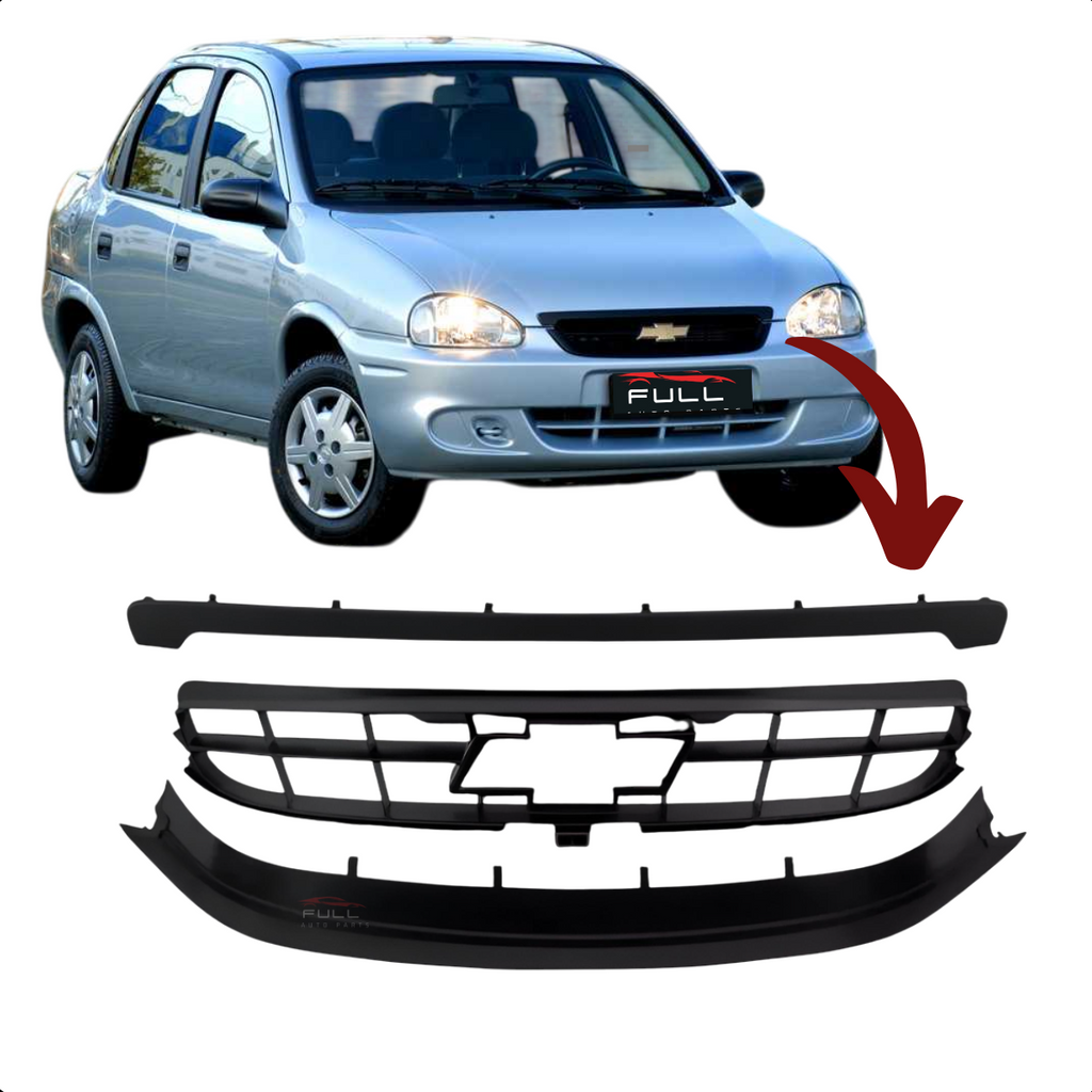 Grade Radiador Central 3 Peças Corsa Classic 2009 2010