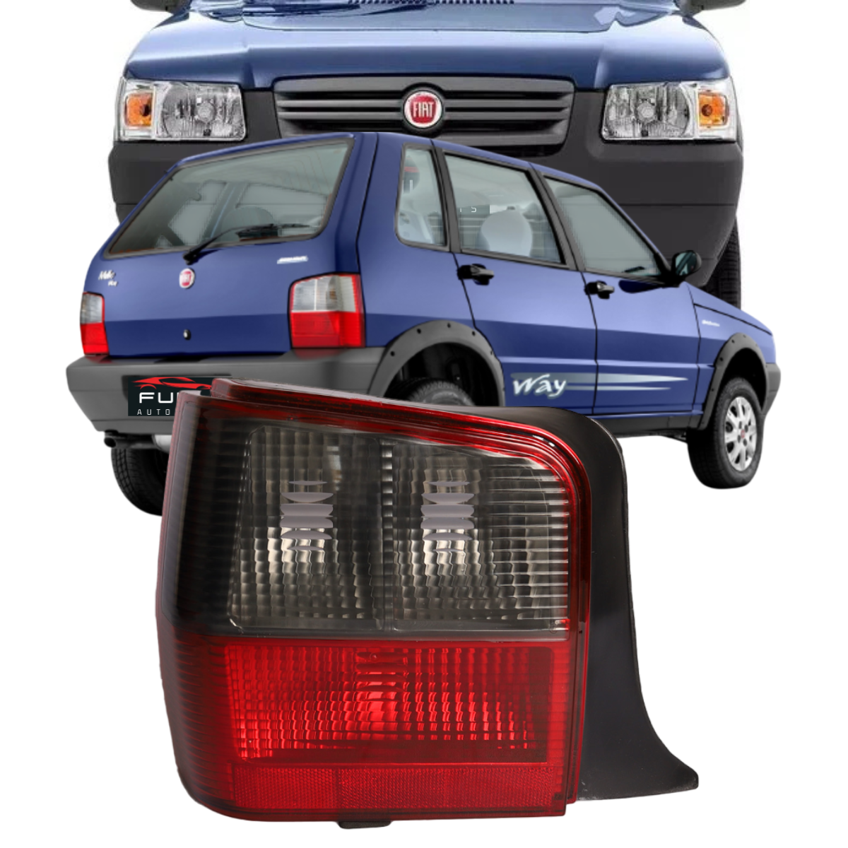 Lanterna Traseira Esquerda Fume Fiat Uno Mille 2004 A 2013