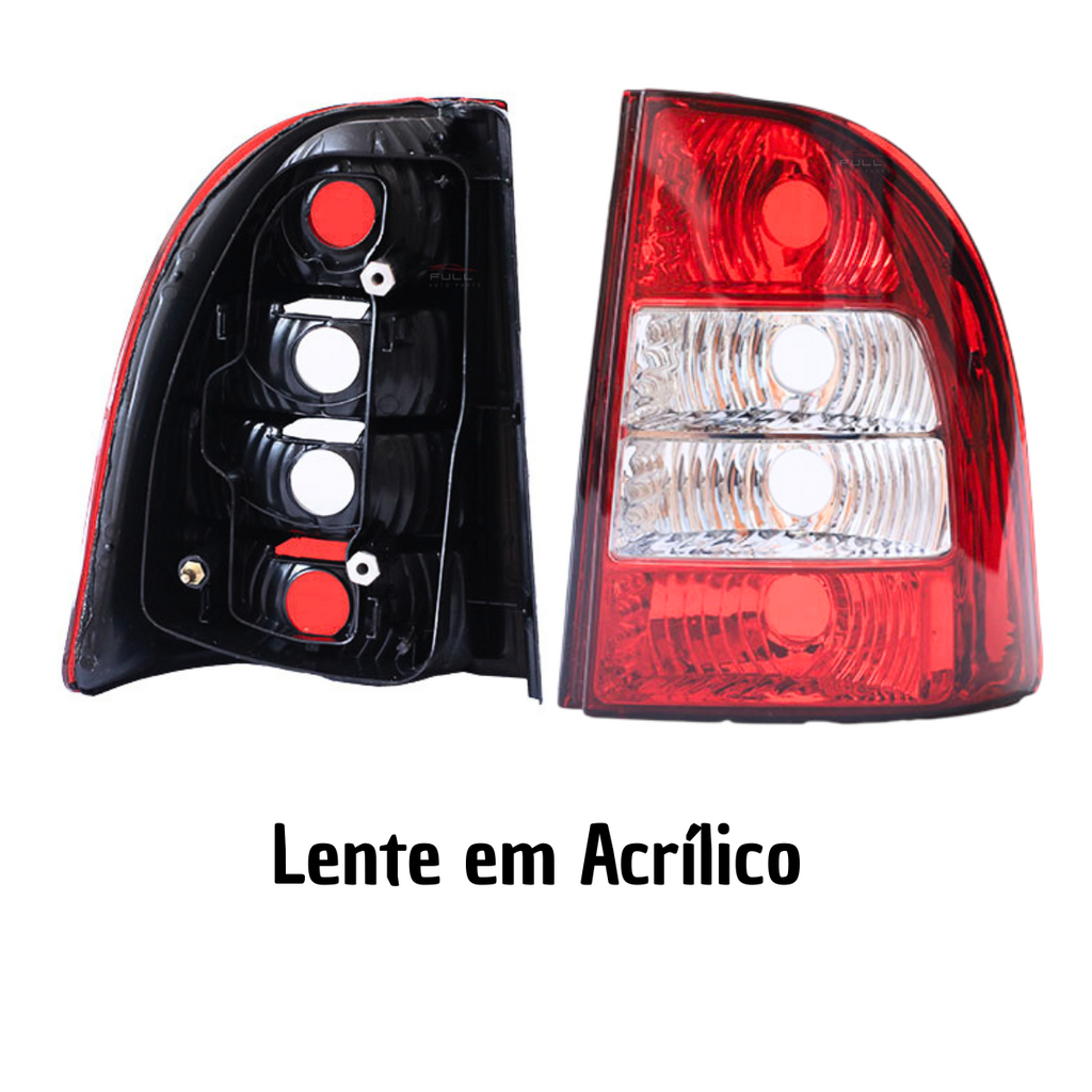 Lanterna traseira Fiat Strada 2004 2005 a 2008 Bicolor LD