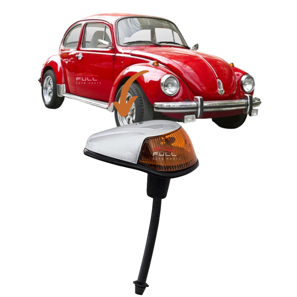 LANT. PISCA DIANT. VW 1200/1300/1500 AMBAR