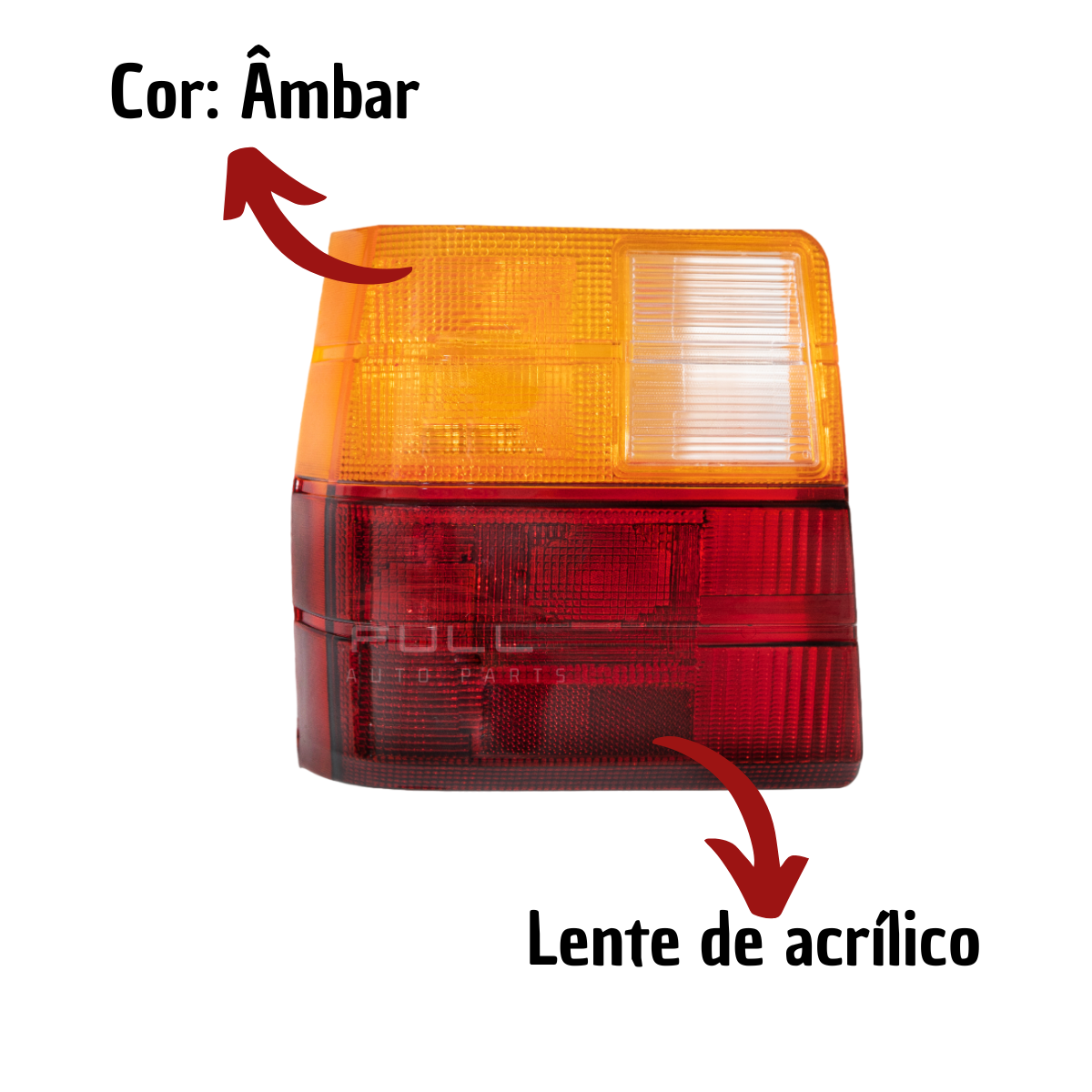 Lente Lanterna Traseira Fiat Uno 1984 A 2004 C/ré Âmbar Le