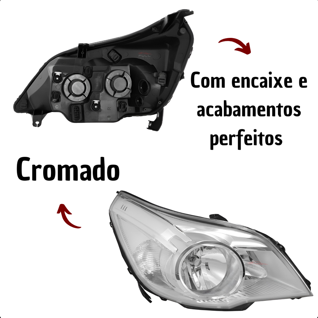 Farol Agile Montana 2009 2010 2011 2012 2013 Cromado LD
