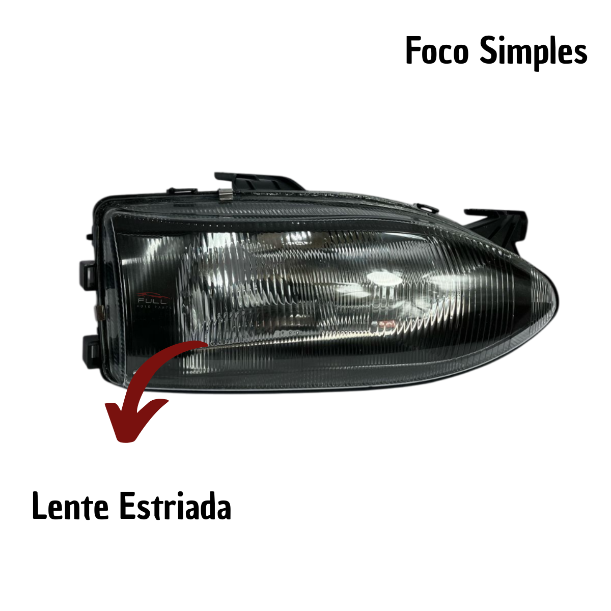 Farol Mascara Negra Direito Palio Siena 1996 97 98 A 2000