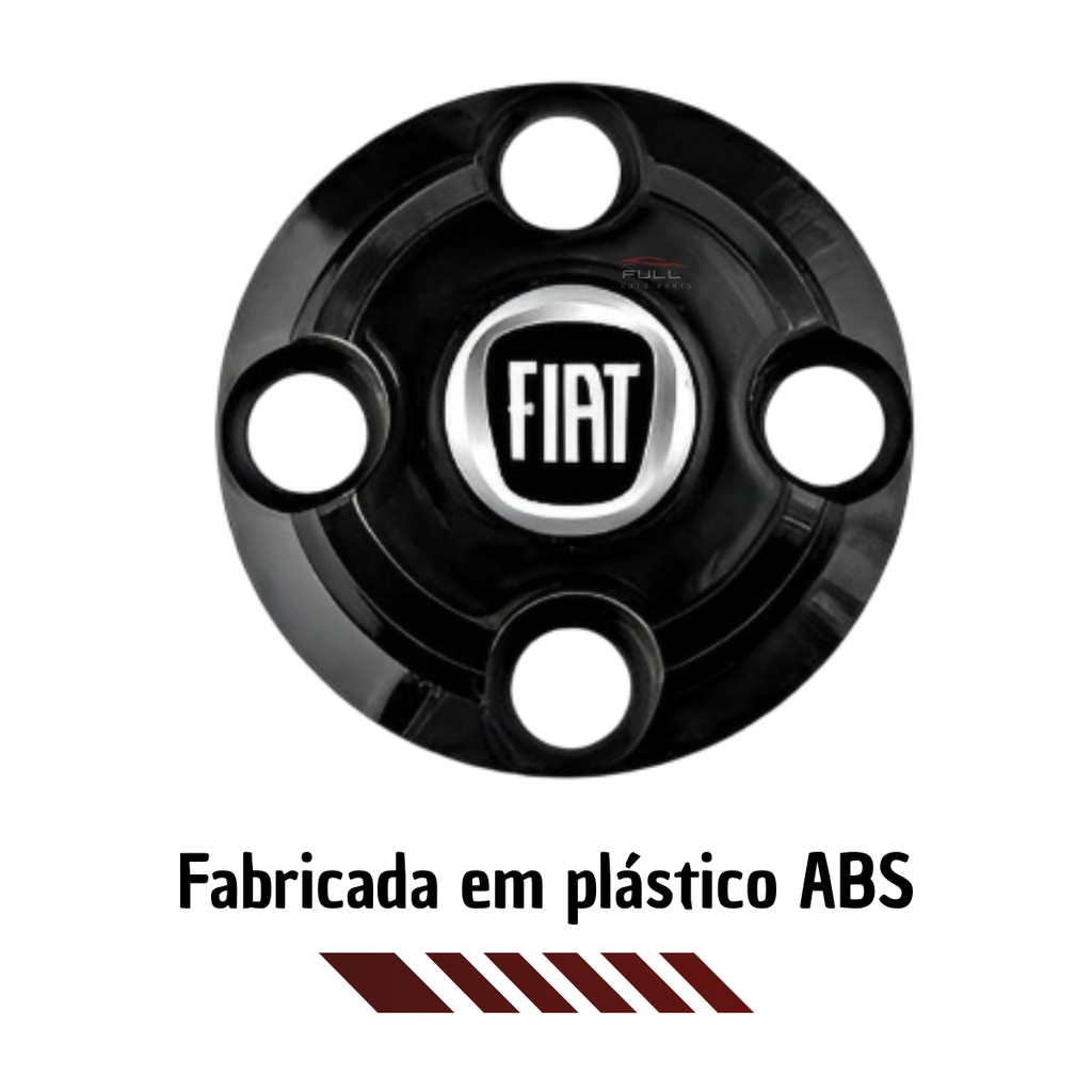 Calota Central Emblema Fiat Black