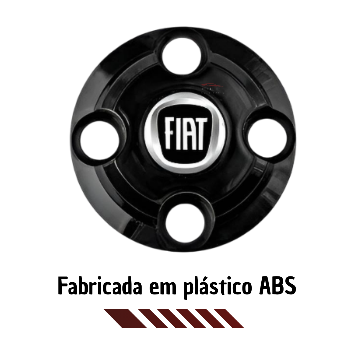 Calota Central Emblema Fiat Black