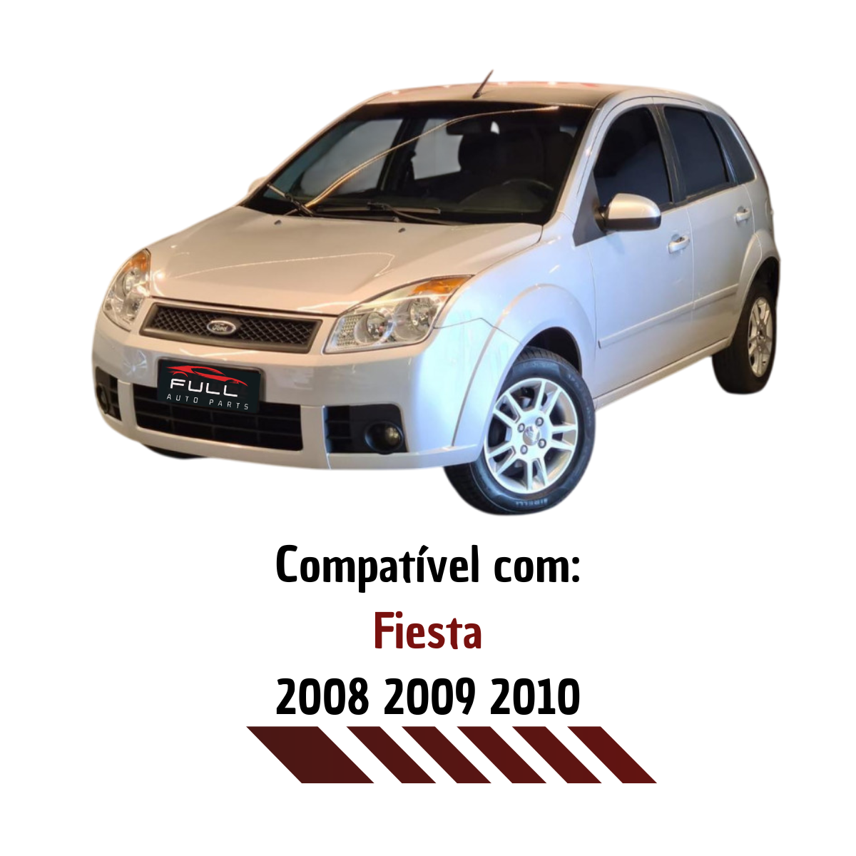 Farol Dianteiro Esquerdo Ford Fiesta 2008 2009 2010 Cromado