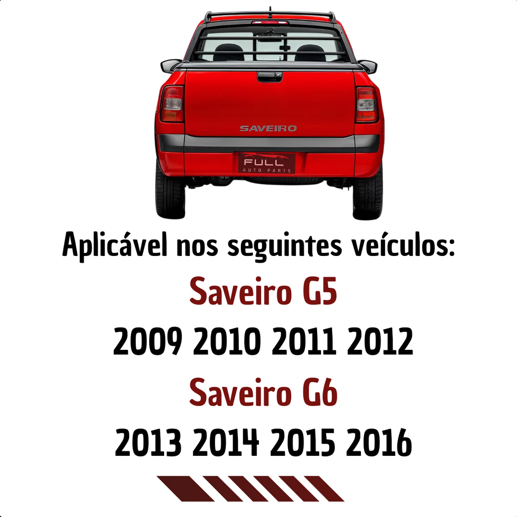 Lanterna Traseira Saveiro G5 G6 2009 2010 11 a 2016 LE Rubi