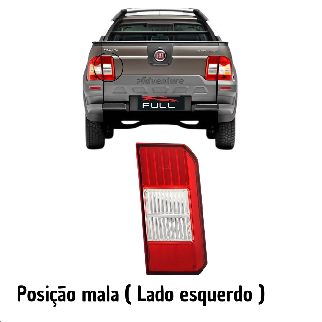 Lanterna Traseira Mala Lado Esquerdo Strada 2009 10 a 2013