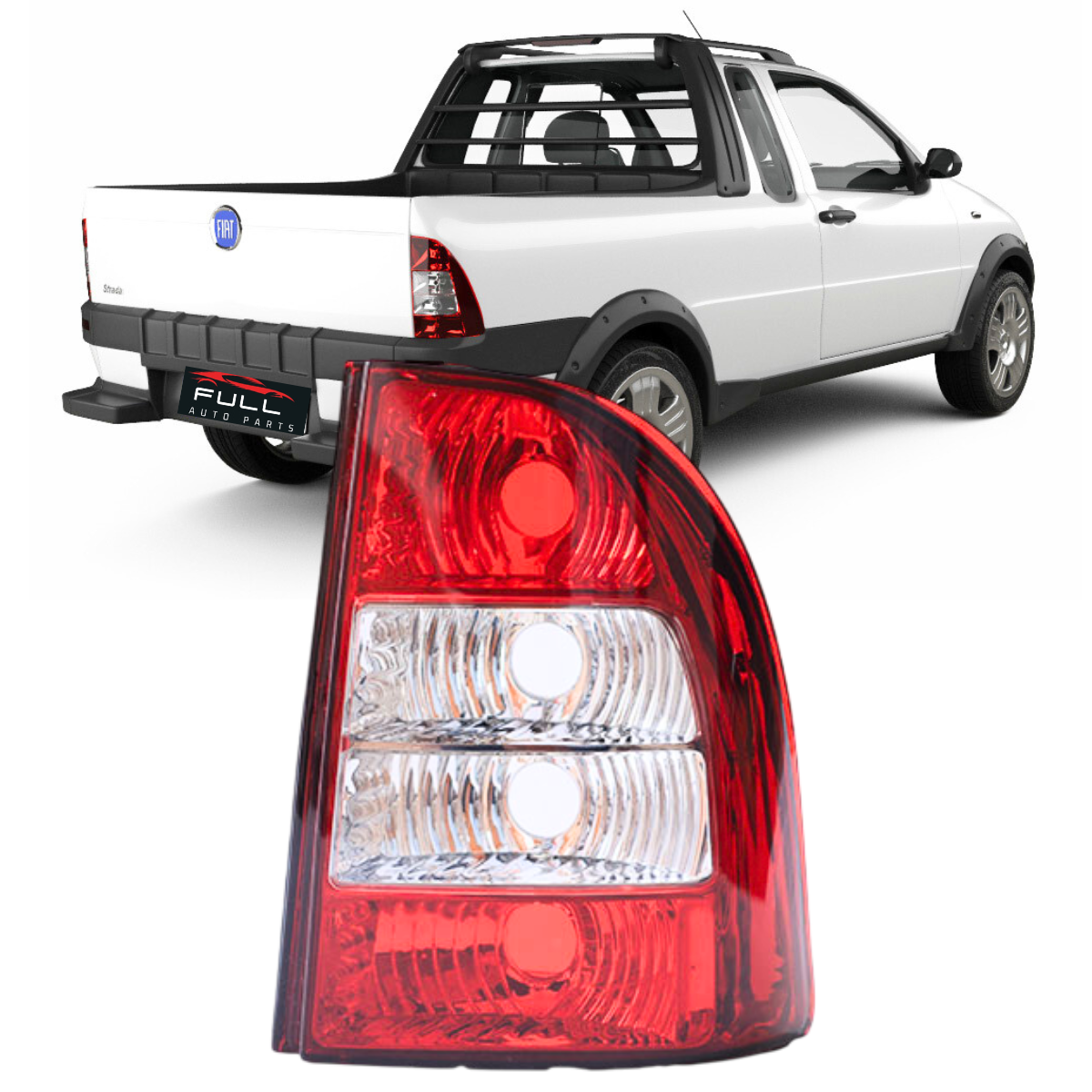 Lanterna traseira Fiat Strada 2004 2005 a 2008 Bicolor LD
