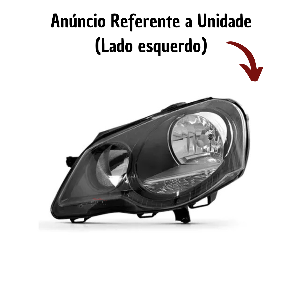 Farol Polo 2007 2008 2009 2010 2011 2012 Mascara Negra LE