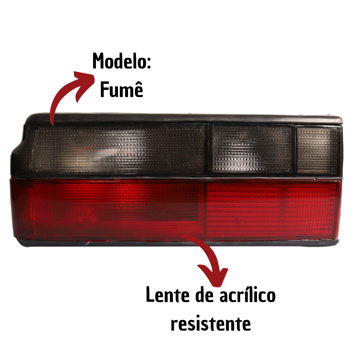 Lanterna Traseira Vw Voyage 1991 1992 1993 1994 1995 Fumê LE