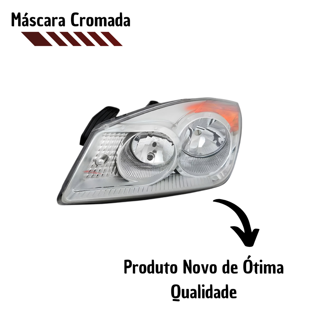 Farol Dianteiro Esquerdo Ford Fiesta 2008 2009 2010 Cromado