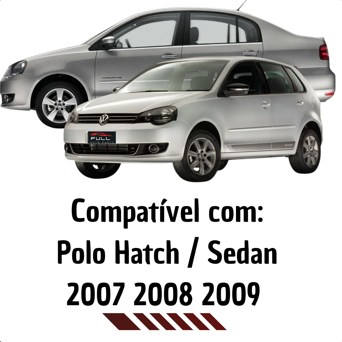 Farol Polo 2007 2008 2009 2010 a 2012 Mascara Negra LD