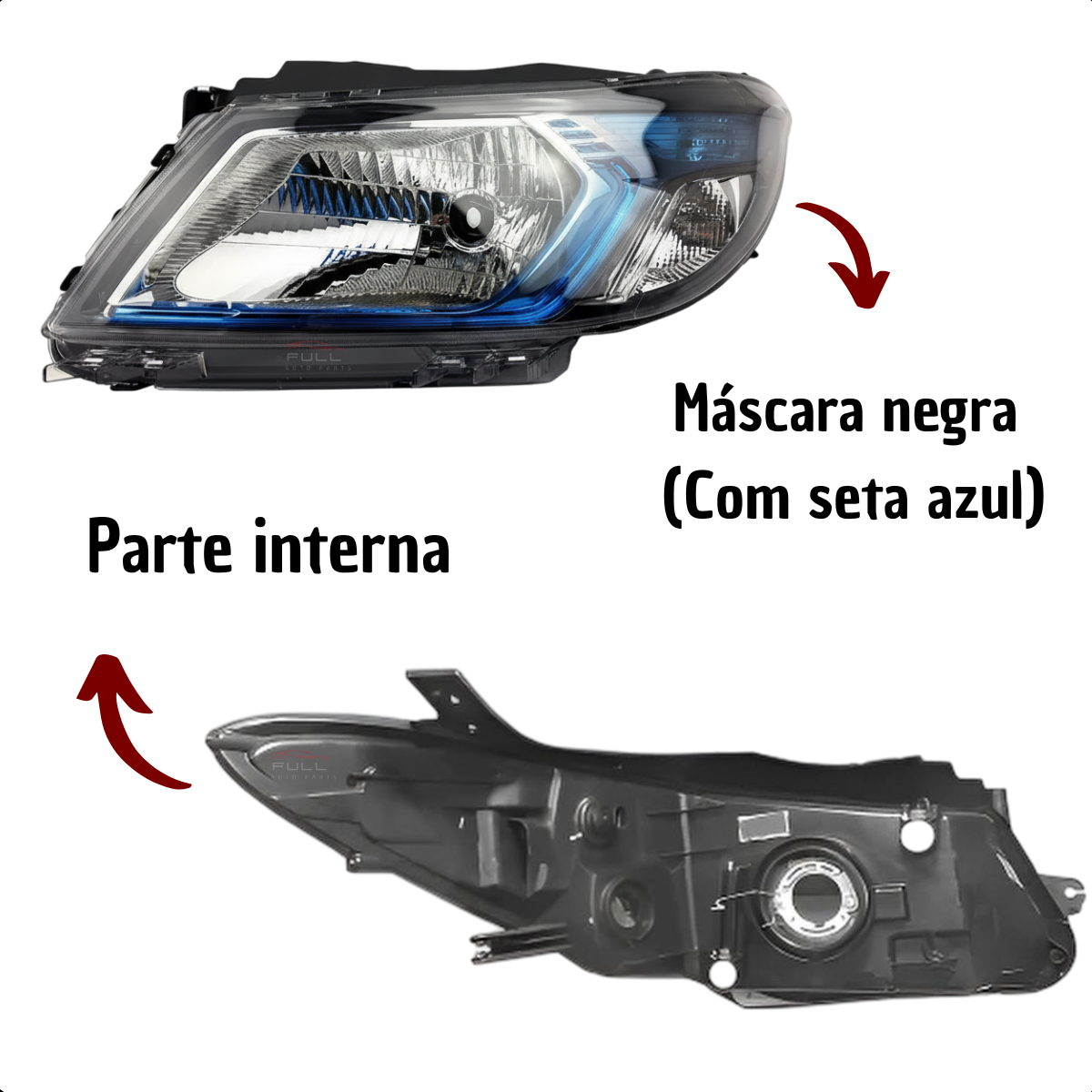 Farol Onix Joy Prisma 2012 13 14 15 16 a 19 Máscara Azul LE