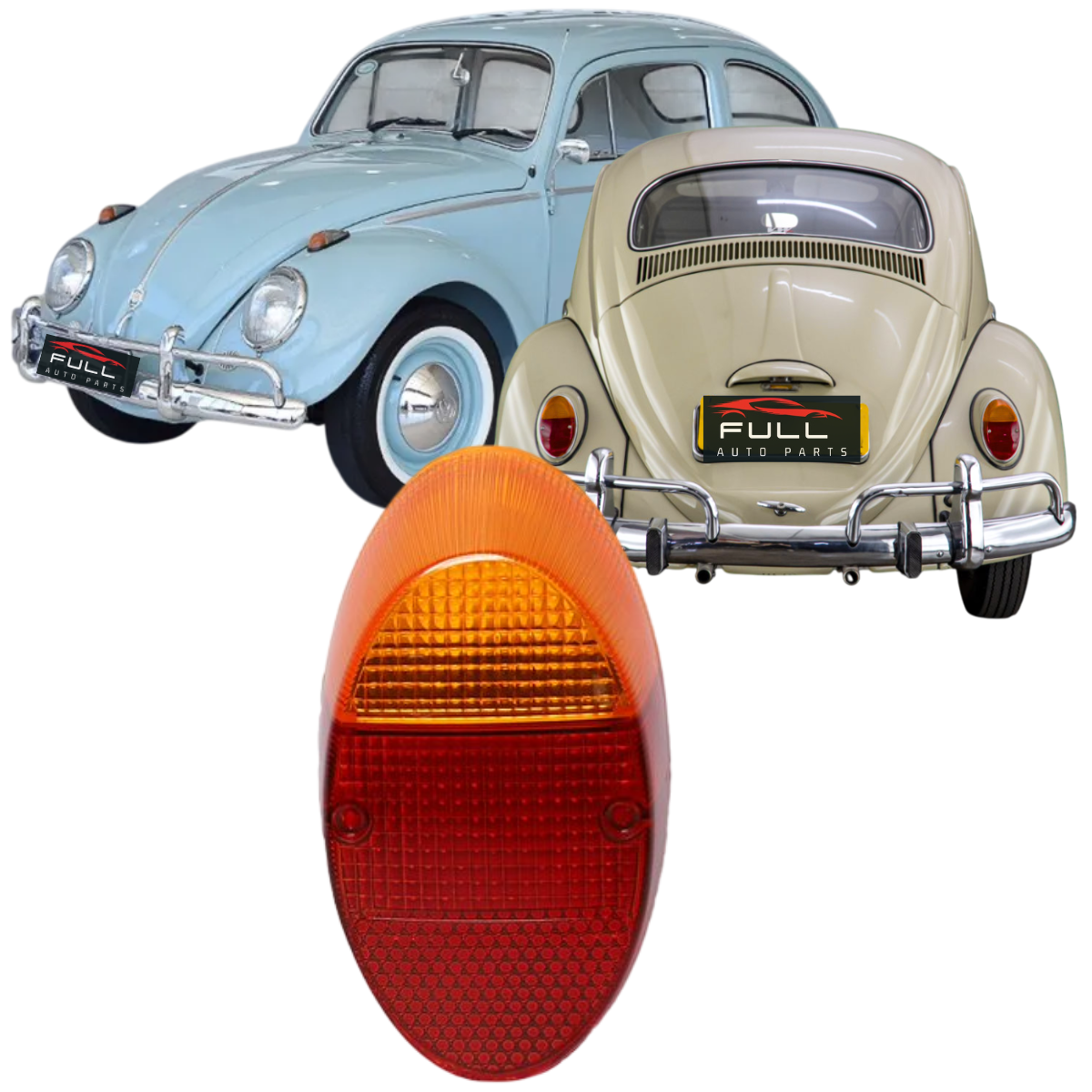 Lente Lanterna Fusca 1200/1300 1962 a 1970 LD/LE Âmbar