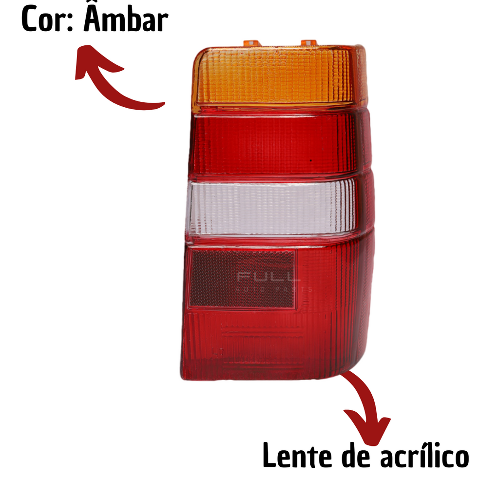 Lente Lanterna Traseira Fiorino 1986 A 97 Cibié  Ld Âmbar