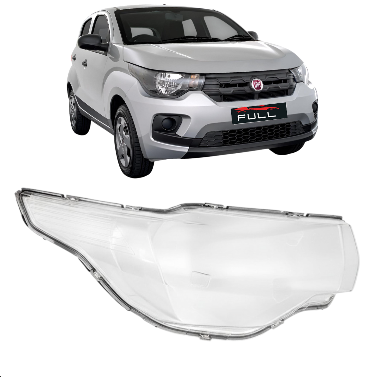 Lente Farol Fiat Mobi 2016 2017 2018 2019 2020 2021 2022 LD