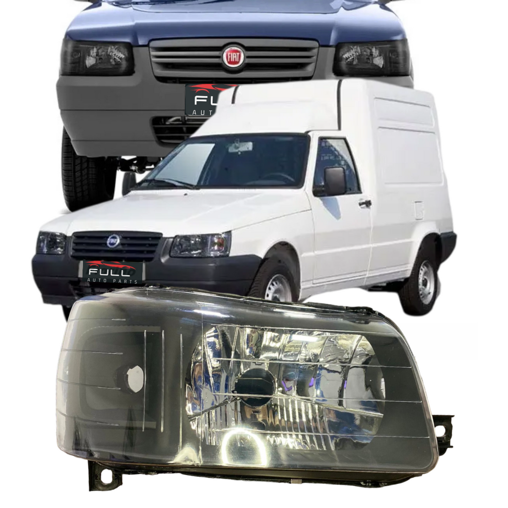 Farol Direito Fiat Uno Fiorino Mascara Negra 2004 A 2013