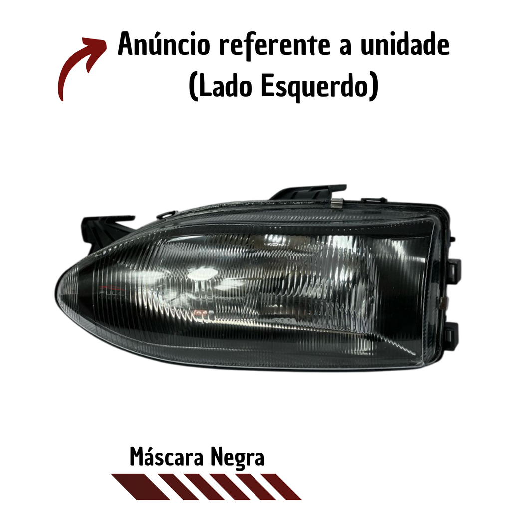 Farol Mascara Negra Esquerdo Palio Siena 1996 97 98 A 2000