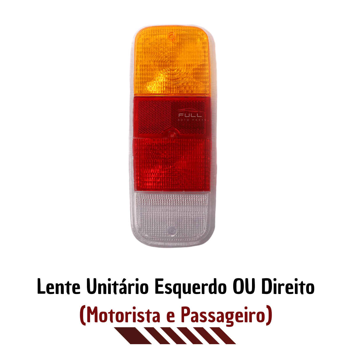 Lente Traseira Kombi Clipper 1976 a 2014 Ambar Ambos Lados