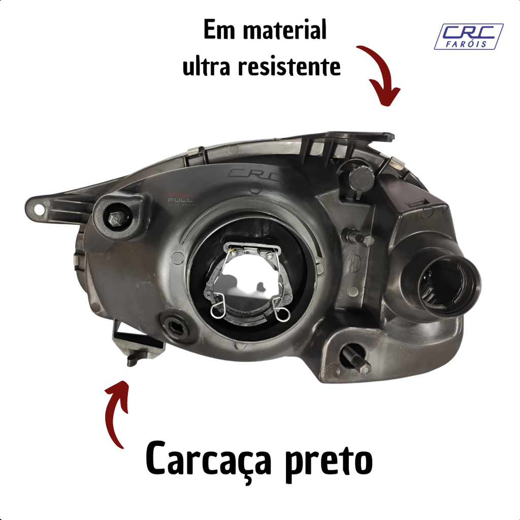 Farol Masc Negra Direito Corsa 1994 a 2002 Classic 03 a 2010