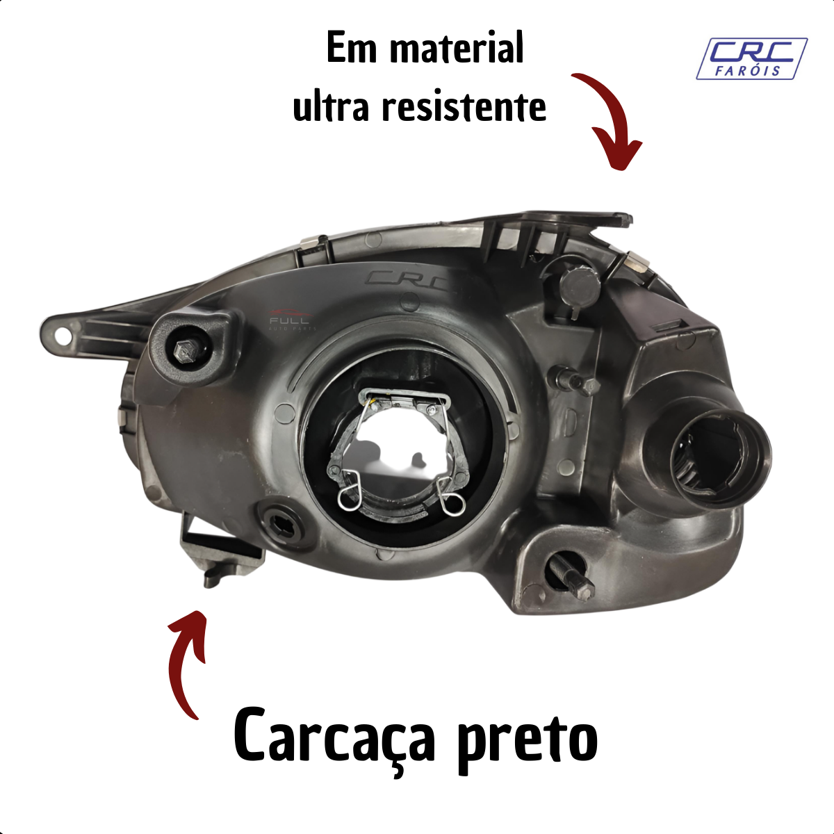 Farol Masc Negra Direito Corsa 1994 a 2002 Classic 03 a 2010